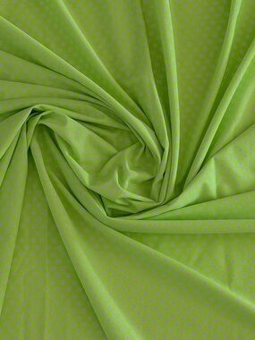 Lime Green Poly Print Polka Dot Stretch Knit Swimwear Fabric